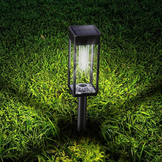 Solar Pathway Lights Outdoor IP65 Waterproof, 8 Pack 6500K LED Auto On/Off Walkway Landscape Light for Yard Lawn Garden Patio Driveway Outside Decor, Cool White