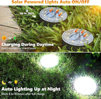 8-Pack White Solar Path Lights, Outdoor Yard LED