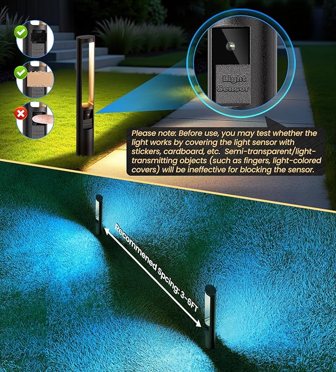 MEIKEE 5W RGB Low Voltage Path Lights 12-24V Color Changing Landscape Lights Auto On/Off Waterproof Outdoor Landscape Lighting with 100W Driver 100FT Cord for Garden Yard Pathway(12 Pack)