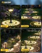 Warm White Solar Path Lights, Outdoor Garden LED