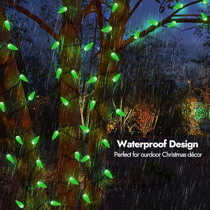 20ft Christmas LED String Lights, Waterproof Timer Lights