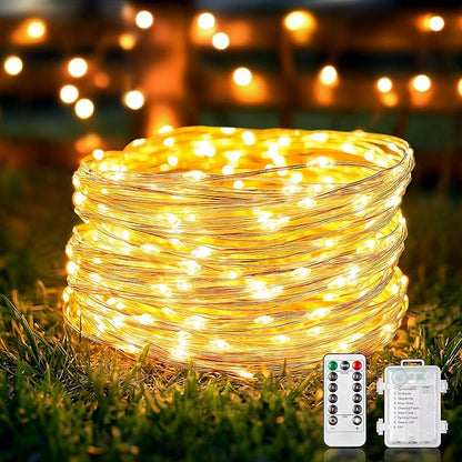 Christmas String Lights, 33ft 100 LED Waterproof Twinkle Lights