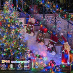 4-Pack Christmas String Lights, 5ft 50 LED Waterproof Twinkle Lights