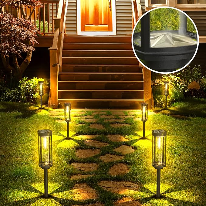Solar Pathway Lights 4-Pack, Driveway LED