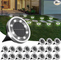 Solar Flat Disk Lights 20-Pack, Waterproof Garden