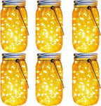 6-Pack Backyard Solar Porch Lanterns, Classic Waterproof LED