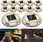 12-Pack Solar Gutter Lights, Outdoor LED