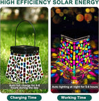 Mosaic Solar Hanging Lanterns, Charming Garden Decor