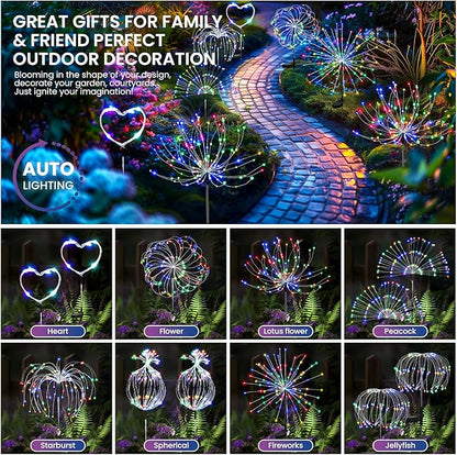 Garden Decor Solar Lights Outdoor,120LED Waterproof Colorful Solar Fairy Garden Lights for Outdoor Decoration,Yard, Patio, Porch,Flower Pot,Pathway,Christmas (6Pack)