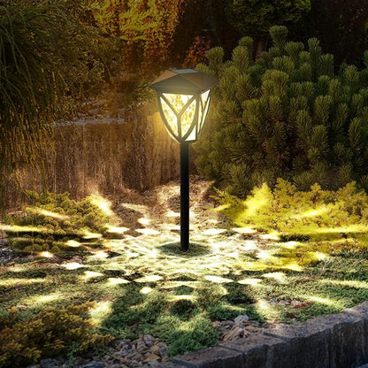 Ensenior 6-Pack Solar Lights Outdoor, 16.77" 3000K LED Solar Garden Lights for Pathway, Yard, Patio, Walkway, Planter, Waterproof, Energy-Efficient Landscape Lighting