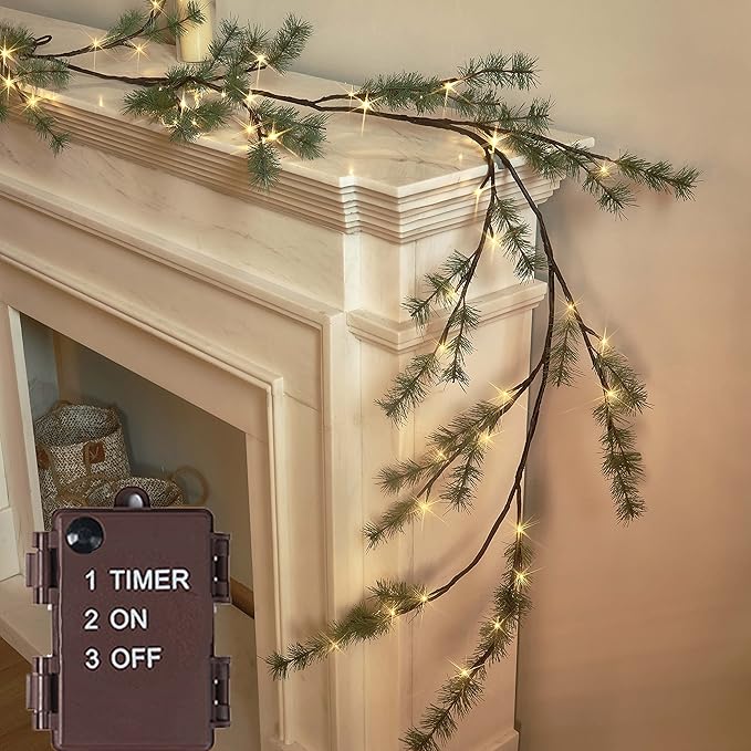 Christmas String Lights, 6ft Waterproof Twinkle Lights