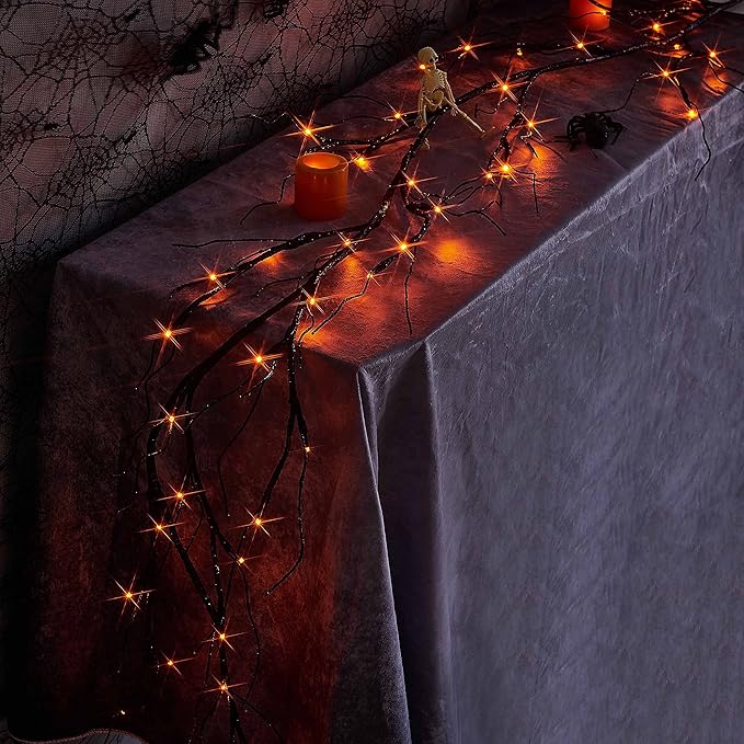 6ft Halloween LED String Lights, Waterproof Timer Lights