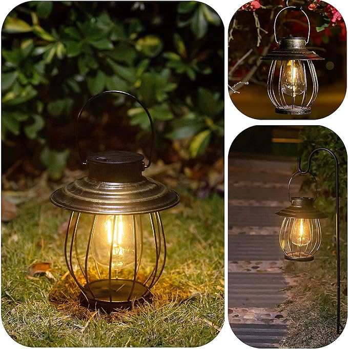 Elegant Backyard Solar Lanterns for Backyard, Waterproof LED