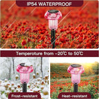 4-Pack Solar Pathway Lights, Waterproof LED Yard Lights