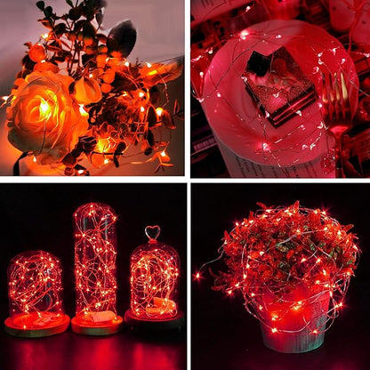 16-Pack 2ft Christmas LED String Lights, Waterproof Timer Lights