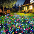 2-Pack Multicolor Solar Path Lights, Outdoor Driveway LED