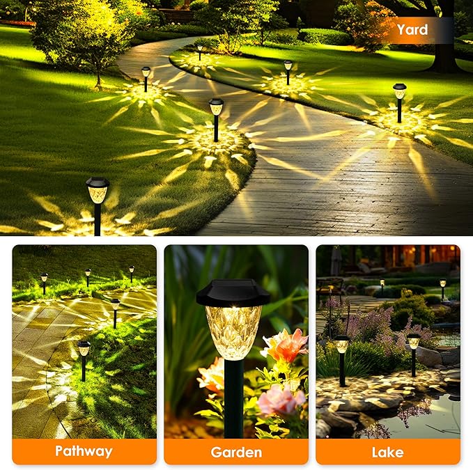 8-Pack Solar Landscape Lights for Garden