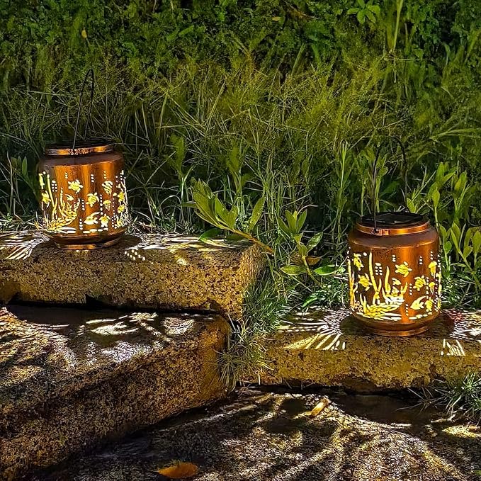 Turtle Solar Patio Lanterns, Classic Waterproof LED