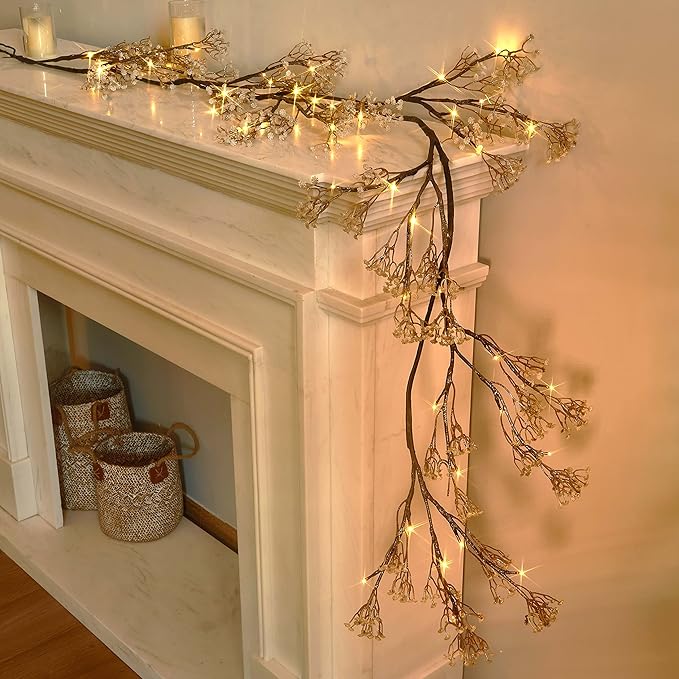 Christmas Twinkle Lights, 6ft Waterproof for Patio