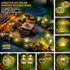 6-Pack Warm White Solar Path Lights, Outdoor Driveway LED
