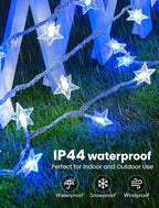 33ft Christmas LED String Lights, Waterproof Timer Lights