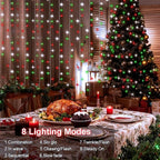 Christmas Porch String Lights, 8ft 300 LED Waterproof