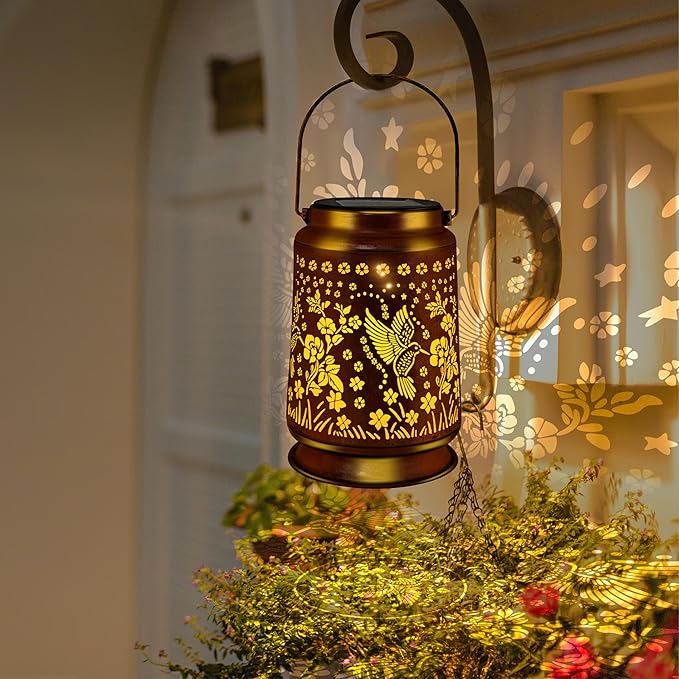 Hummingbird Solar Garden Lanterns, Classic Waterproof LED