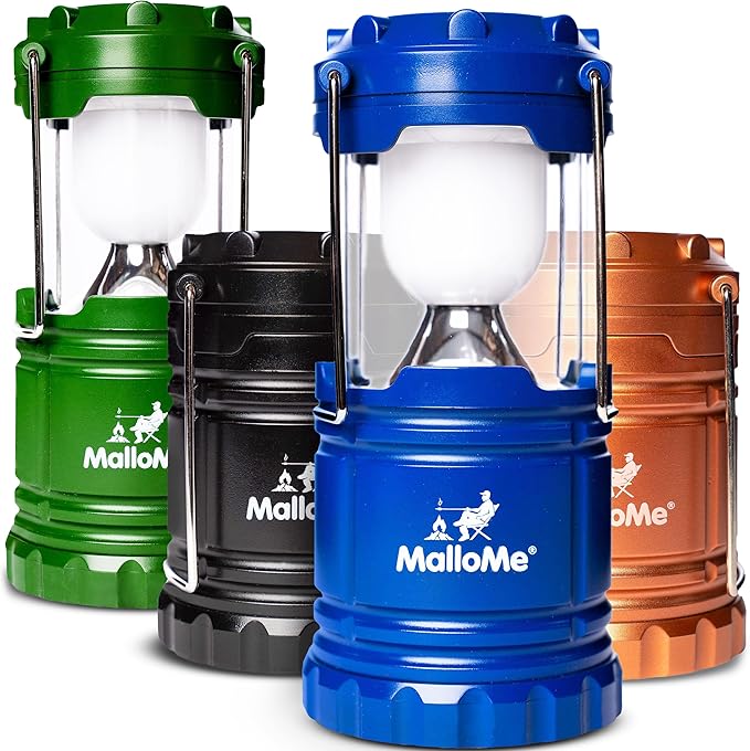 4-Pack Multi-Function Rechargeable Camping Lantern