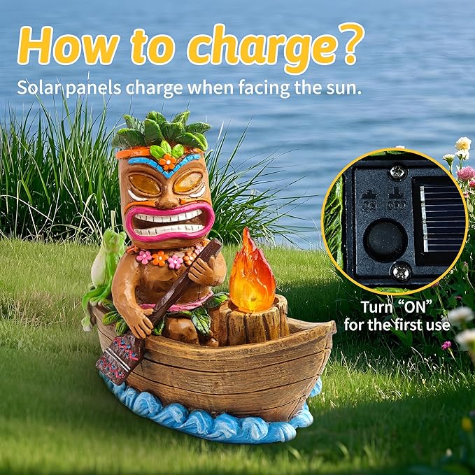 Solar Garden Statue Light, Yard Decor