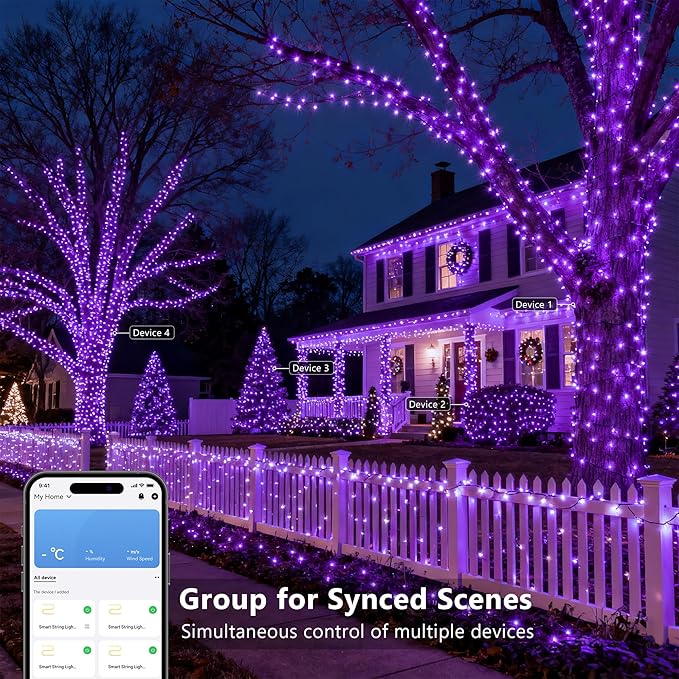 Halloween Backyard String Lights, 98ft 300 LED Waterproof