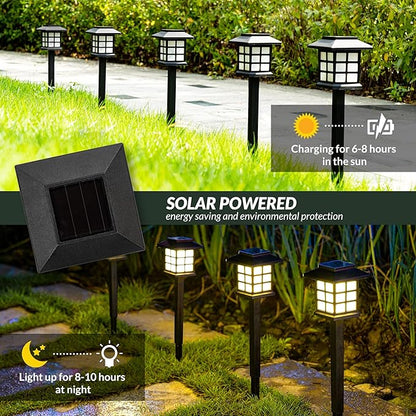 SOLPEX 16 Pack Solar Outdoor Lights, Path Lights, Walkway Lights Outdoor, Solar Garden Lights, Pathway Lights Waterproof for Garden, Yard, Landscape (Warm White)