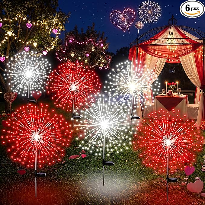 6-Pack Solar Pathway Lights, Waterproof LED Garden Lights