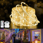 Solar Rope Lights, 33ft LED Porch String