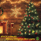 Christmas Fairy Lights, 5ft Battery Twinkle Lights