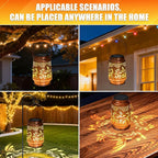 Hummingbird Solar Porch Lanterns, Rustic Waterproof LED