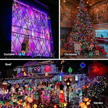 Christmas String Lights, 33ft 100 LED Waterproof Twinkle Lights