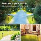 Warm White Solar Pathway Lights 8-Pack, Driveway LED