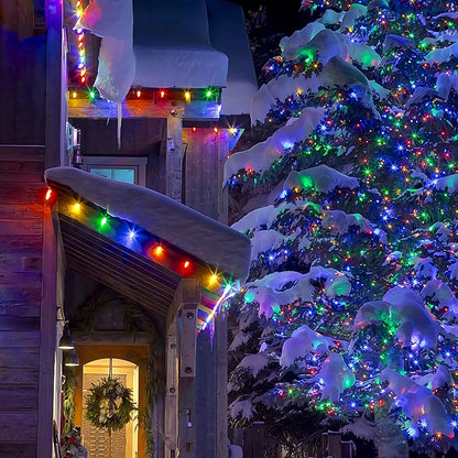 Christmas Patio String Lights, 66ft 200 LED Waterproof