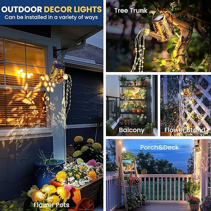Solar Moroccan Hanging Pendant Lantern, Waterproof