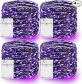 4-Pack 80ft Halloween LED String Lights, Waterproof Timer Lights