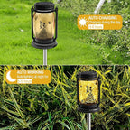 2-Pack Butterfly Solar Outdoor Lanterns, Charming Waterproof LED