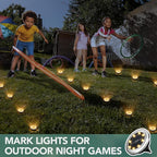 20-Pack Solar Ground Disk Lights, Warm White Waterproof LED
