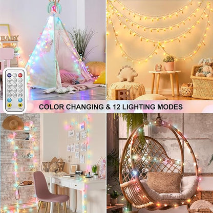 Outdoor String Lights, 33ft Warm White Waterproof LED