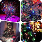 Christmas Yard String Lights 2-Pack, 18ft 50 LED Waterproof