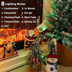 4-Pack Christmas String Lights, 66ft 200 LED Waterproof Twinkle Lights