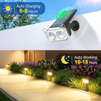 6-Pack Solar Yard Spotlights, 2-Mode Waterproof