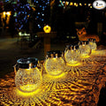 Solar Crackle Lanterns 2-Pack, Yard Hanging LED Decor