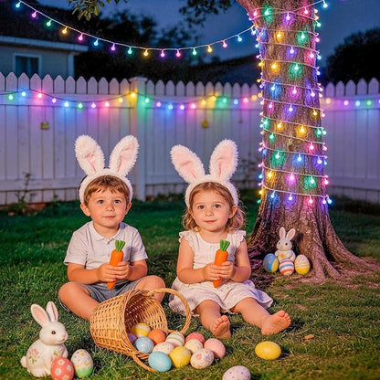 33ft Christmas LED String Lights, Waterproof Timer Lights