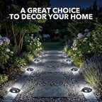 12-Pack Cool White Solar Fence Lights, Outdoor LED