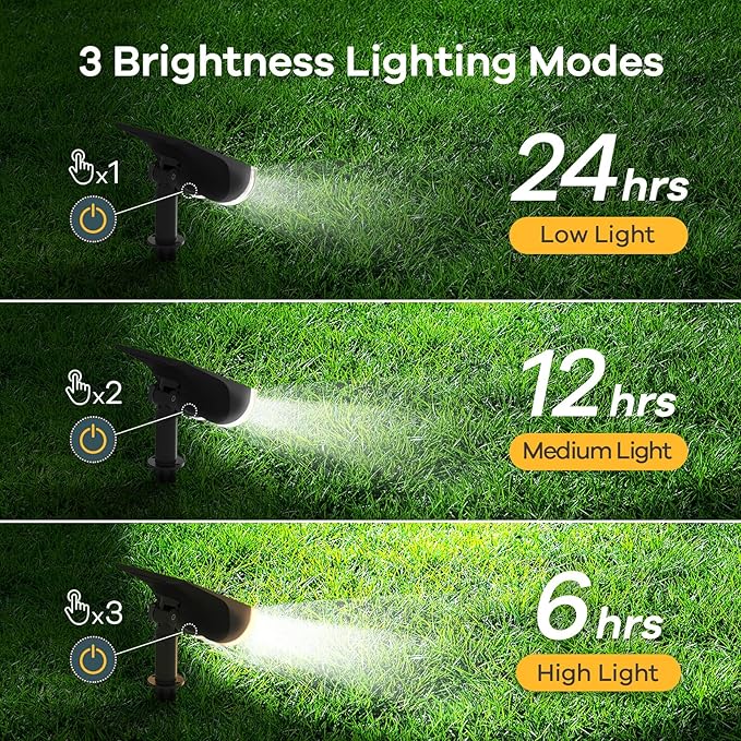 Solar Landscape Spotlights 6-Pack, LED